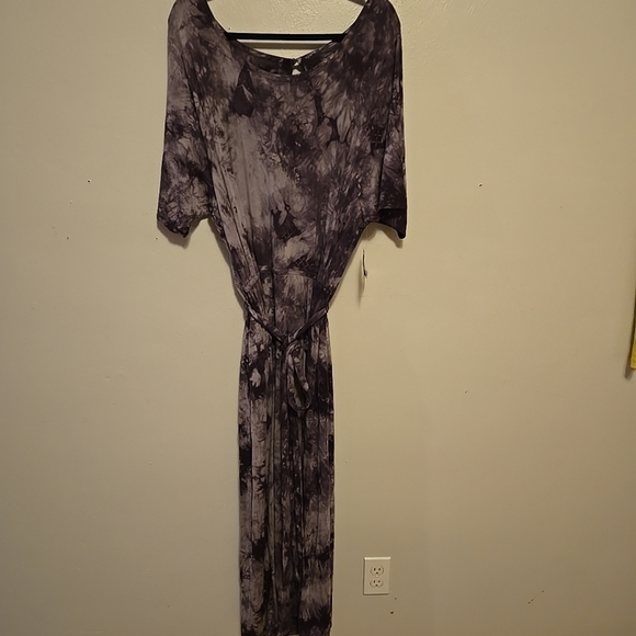 Torrid Super Soft Culotte Jumpsuit Deep Black Tie Dye 4X NWT - Picture 2 of 8